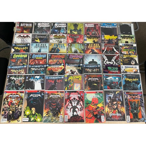 66 - BATMAN JOB LOT of 49 DC COMICS featuring some minor keys and collectibles including Batman who laugh... 