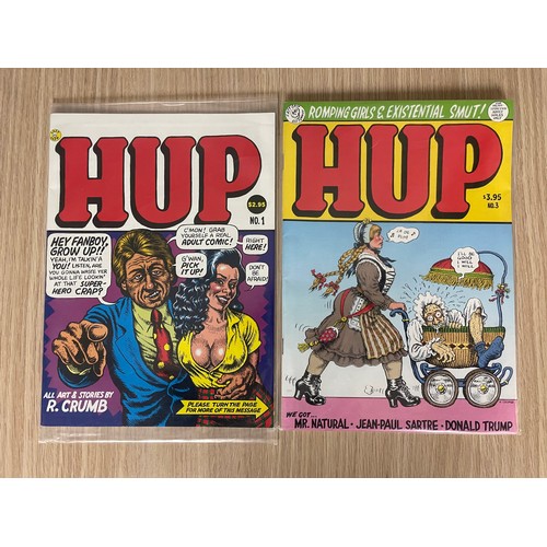 74 - Hup #1 & #3. 1986 1st Prints. Collectible comics from Last Gasp Comics. #1 features a cover parody o... 