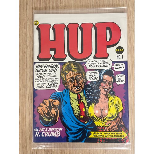 74 - Hup #1 & #3. 1986 1st Prints. Collectible comics from Last Gasp Comics. #1 features a cover parody o... 