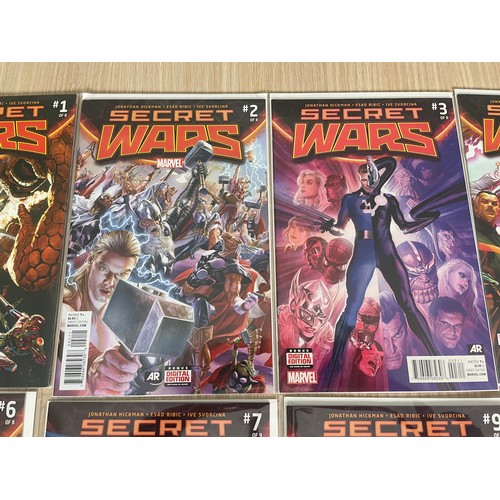 87 - Secret Wars #0-9. Marvel Comics. Complete run 2015. NM Condition. All Bagged & Boarded.