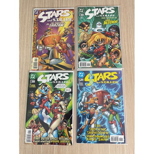 95 - STARS AND S.T.R.I.P.E Complete set #0 - 14 (incl first appearances of the Star-Spangled Kid and Cind... 