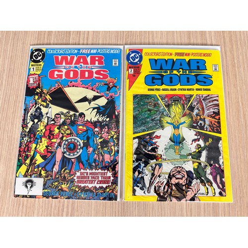 99 - WAR OF THE GODS #1 -4 Complete Mini Series Run including mini posters. DC Comics 1991. NM Condition.... 