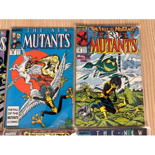 108 - NEW MUTANTS Bundle. Marvel Comics. 1986 Onwards. 
8 comics in total, Featuring: #39,43,58,60,68,69,7... 