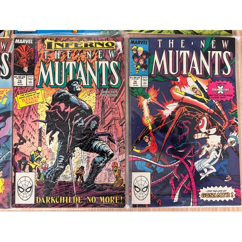 108 - NEW MUTANTS Bundle. Marvel Comics. 1986 Onwards. 
8 comics in total, Featuring: #39,43,58,60,68,69,7... 