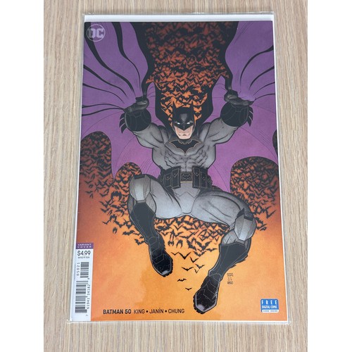 21 - BATMAN #50. DC Comics 2018  2 x Variant Covers by Jim Lee & Neil Adam.  NM Condition Both Bagged & B... 