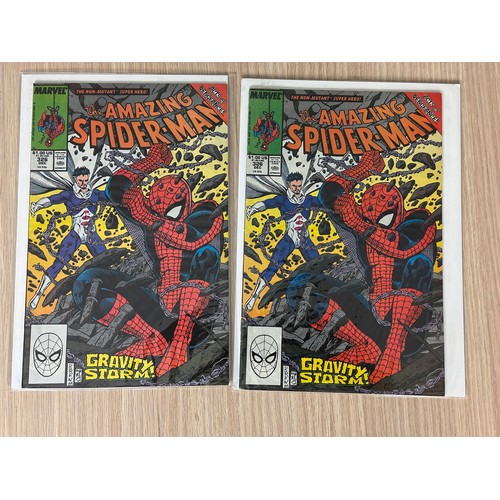 134 - 5 x AMAZING SPIDER-MAN Comics - #325, 326 (x2), 329, & 330. Marvel Comics 1989/90. FN Condition.