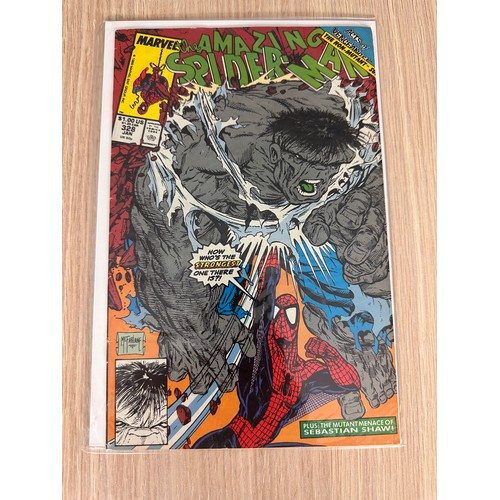 135 - AMAZING SPIDER-MAN #328. Todd McFarlane cover. Marvel Comics 1990. VFN Condition.