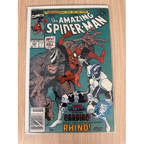 137 - AMAZING SPIDER-MAN #344. Marvel Comics 1991. First Appearance of Clets Kasaday who later becomes Car... 