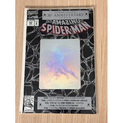 145 - AMAZING SPIDER-MAN #365. Hologram Cover Marvel Comics 1992. 30th Anniversary, First App/preview of S... 