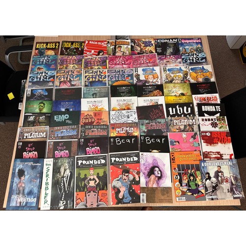 156 - INDEPENDENT COMIC BOOK BUNDLE - 63 Comics in total, including consecutive runs and #1's - some signe... 