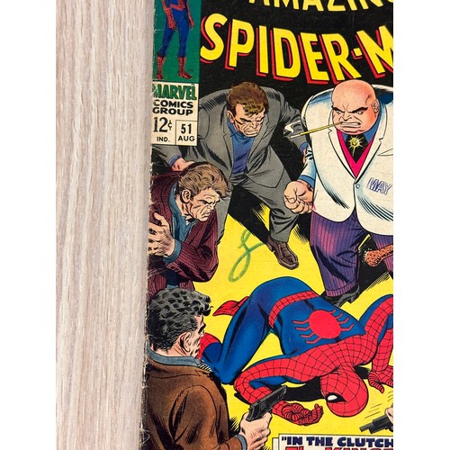 5 - AMAZING SPIDER-MAN #51. 1st Cover Appearance of KINGPIN. VG Condition, See Pics for details. Iconic ... 