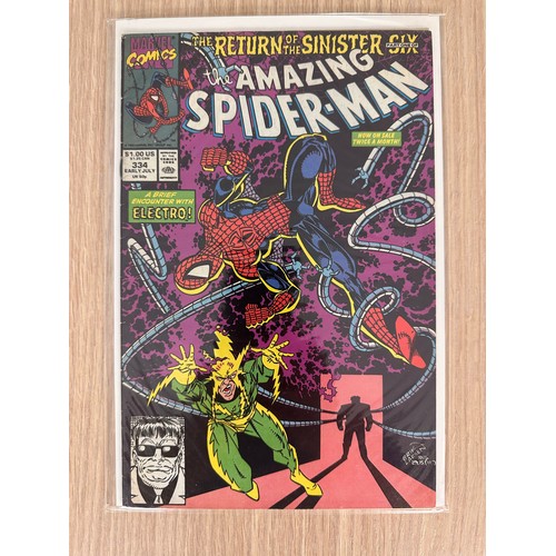 6 - AMAZING SPIDER-MAN #334 - 336 - The return of the Sinister Six storyline. Complete Set #1-6. Marvel ... 