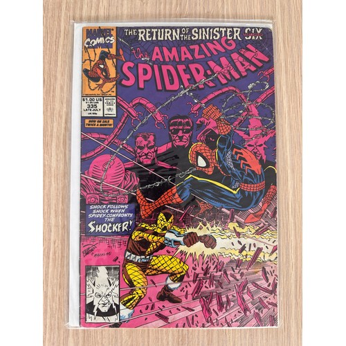 6 - AMAZING SPIDER-MAN #334 - 336 - The return of the Sinister Six storyline. Complete Set #1-6. Marvel ... 