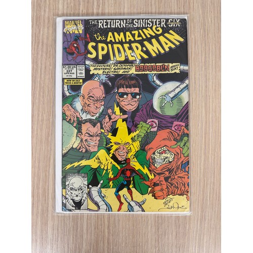 6 - AMAZING SPIDER-MAN #334 - 336 - The return of the Sinister Six storyline. Complete Set #1-6. Marvel ... 