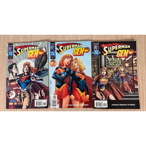 162 - SUPERMAN GEN 13 - #1-3 includes Campbell Variant of #2. DC Comics. All FN Condition.