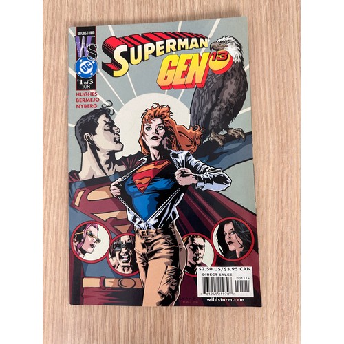 162 - SUPERMAN GEN 13 - #1-3 includes Campbell Variant of #2. DC Comics. All FN Condition.