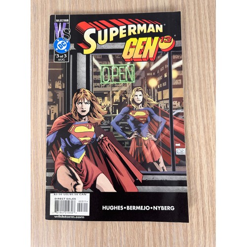 162 - SUPERMAN GEN 13 - #1-3 includes Campbell Variant of #2. DC Comics. All FN Condition.