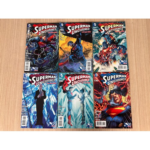 167 - SUPERMAN UNCHAINED #1 - 6. #1 signed by Scott Snyder. Complete Run. DC Comics 2008. FN+ Condition.