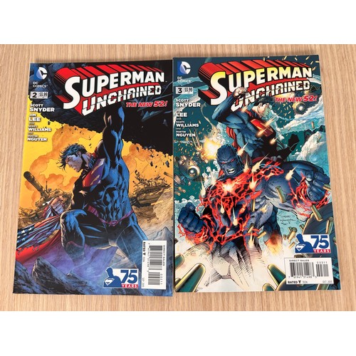 167 - SUPERMAN UNCHAINED #1 - 6. #1 signed by Scott Snyder. Complete Run. DC Comics 2008. FN+ Condition.