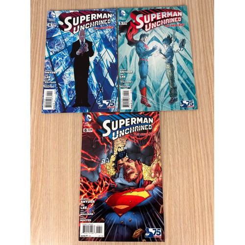 167 - SUPERMAN UNCHAINED #1 - 6. #1 signed by Scott Snyder. Complete Run. DC Comics 2008. FN+ Condition.