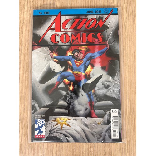 170 - ACTION COMICS #1000 - 1017. Complete consecutive run from 2018 onwards. Includes #1000 1930's varian... 