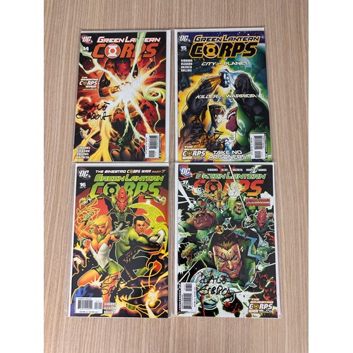 175 - GREEN LANTERNS CORPS #14 - #20 Plus Green Lantern Sinestro Corps #1. #14- 17 & #1 are SIGNED by arti... 