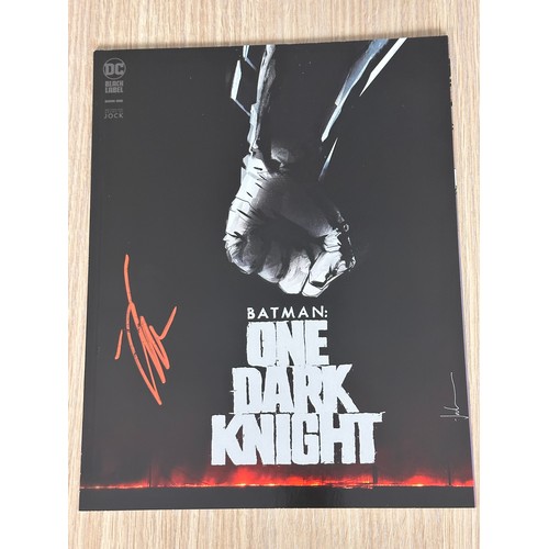 184 - BATMAN: ONE DARK KNIGHT Graphic Novel / TPB  Book One x 2 Jock Variant signed. Forbidden Planet excl... 