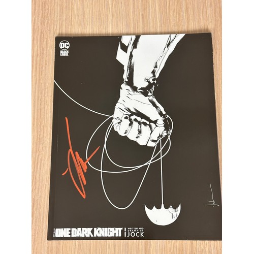 184 - BATMAN: ONE DARK KNIGHT Graphic Novel / TPB  Book One x 2 Jock Variant signed. Forbidden Planet excl... 