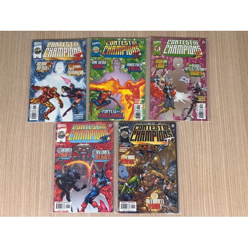 187 - CONTEST OF CHAMPIONS II #1 - 5 Marcel Comics 1999. Complete mini-series. All Bagged VFN Condition