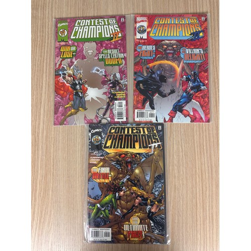 187 - CONTEST OF CHAMPIONS II #1 - 5 Marcel Comics 1999. Complete mini-series. All Bagged VFN Condition