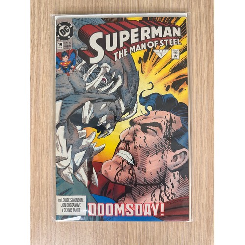 191 - SUPERMAN: THE MAN OF STEEL #19 - First Doomsday. DC Comics 1993. FN+ Condition. Bagged & Boarded.