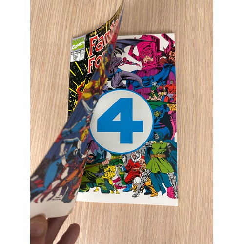 194 - FANTASTIC FOUR #358 - Triple Sized 30th Anniversary Cover with unique cutaway cover. Marvel Comics 1... 