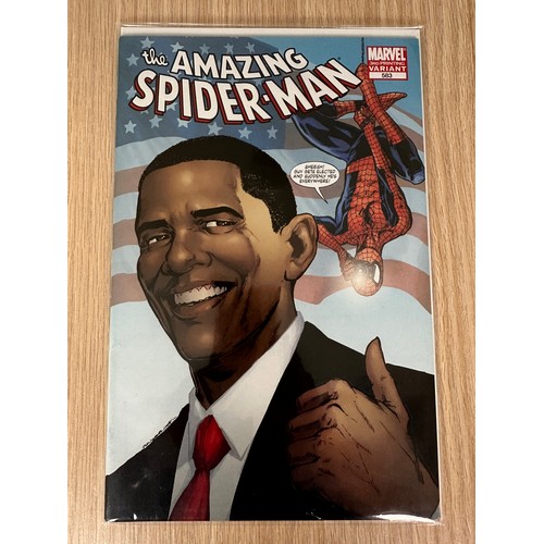 196 - AMAZING SPIDER-MAN #583 Barack Obama Cover, Third Print. NM/NEW Condition, Bagged & Boarded. Marvel ... 