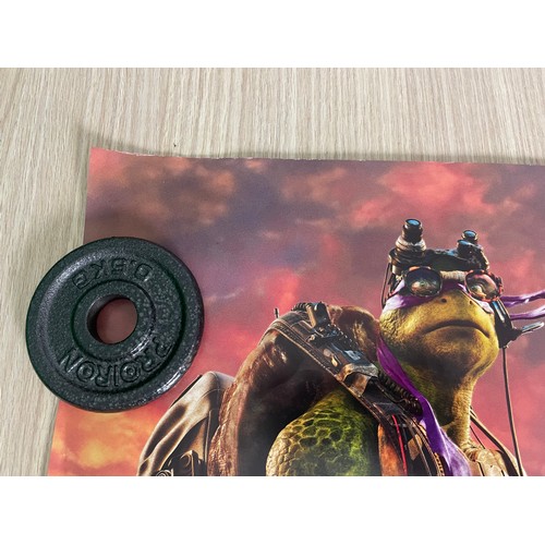 281 - 2 X TEENAGE MUTANT NINJA TURTLES Original UK Double Sided Rolled QUAD Cinema Film Movie Posters. 
Fe... 