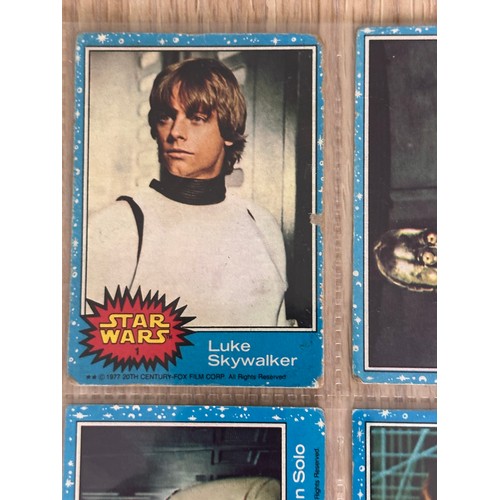 279 - STAR WARS Original Vintage BLUE Topps Bubble Gum Trading Cards. Complete Set #1 - 66. US Series 1977... 