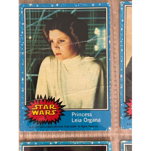 279 - STAR WARS Original Vintage BLUE Topps Bubble Gum Trading Cards. Complete Set #1 - 66. US Series 1977... 