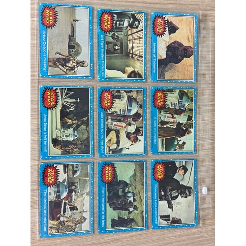 279 - STAR WARS Original Vintage BLUE Topps Bubble Gum Trading Cards. Complete Set #1 - 66. US Series 1977... 