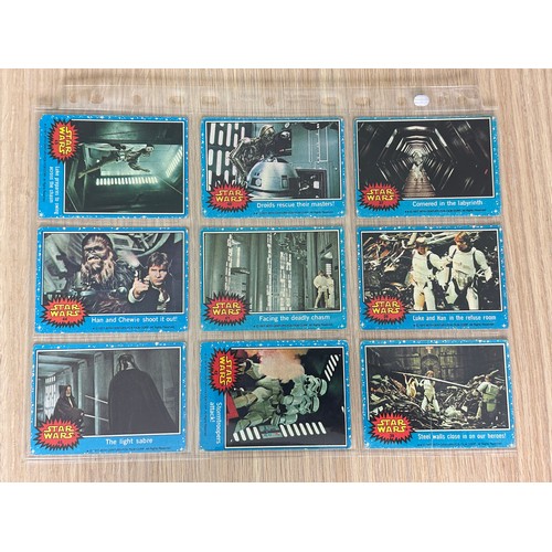 279 - STAR WARS Original Vintage BLUE Topps Bubble Gum Trading Cards. Complete Set #1 - 66. US Series 1977... 