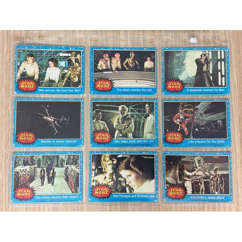 279 - STAR WARS Original Vintage BLUE Topps Bubble Gum Trading Cards. Complete Set #1 - 66. US Series 1977... 