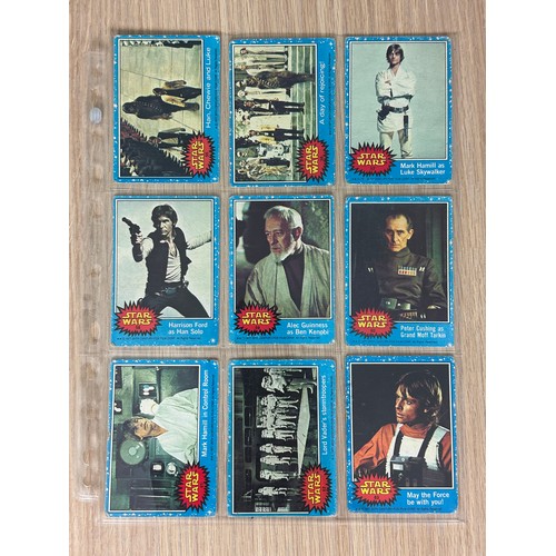 279 - STAR WARS Original Vintage BLUE Topps Bubble Gum Trading Cards. Complete Set #1 - 66. US Series 1977... 