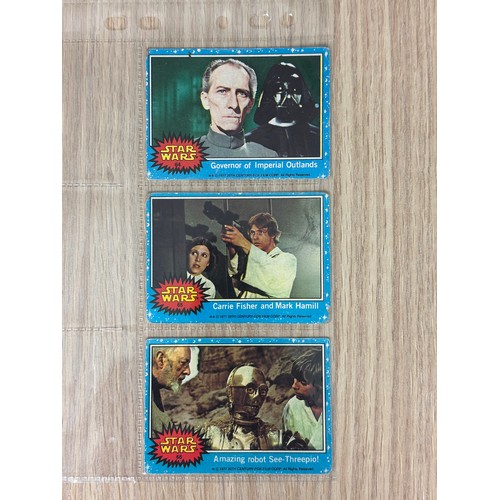 279 - STAR WARS Original Vintage BLUE Topps Bubble Gum Trading Cards. Complete Set #1 - 66. US Series 1977... 