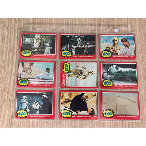 279A - STAR WARS Original Vintage RED Topps Bubble Gum Trading Cards. Complete Set #67 - 132. US Series 197... 