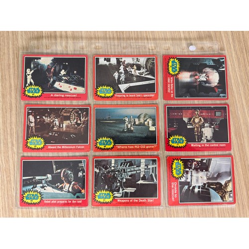 279A - STAR WARS Original Vintage RED Topps Bubble Gum Trading Cards. Complete Set #67 - 132. US Series 197... 