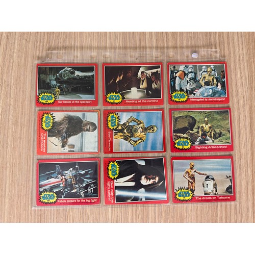 279A - STAR WARS Original Vintage RED Topps Bubble Gum Trading Cards. Complete Set #67 - 132. US Series 197... 