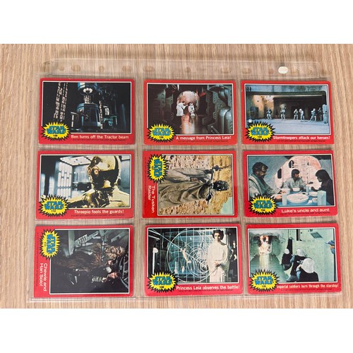 279A - STAR WARS Original Vintage RED Topps Bubble Gum Trading Cards. Complete Set #67 - 132. US Series 197... 