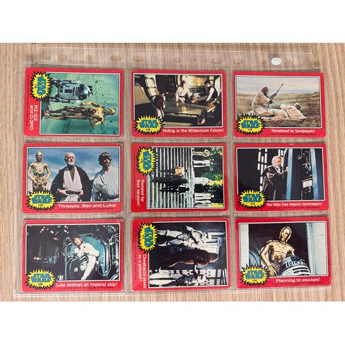 279A - STAR WARS Original Vintage RED Topps Bubble Gum Trading Cards. Complete Set #67 - 132. US Series 197... 