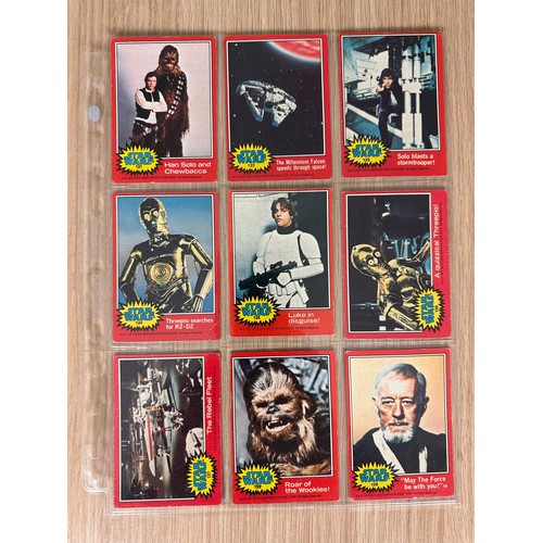 279A - STAR WARS Original Vintage RED Topps Bubble Gum Trading Cards. Complete Set #67 - 132. US Series 197... 