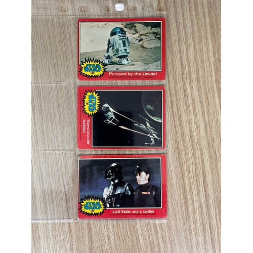 279A - STAR WARS Original Vintage RED Topps Bubble Gum Trading Cards. Complete Set #67 - 132. US Series 197... 