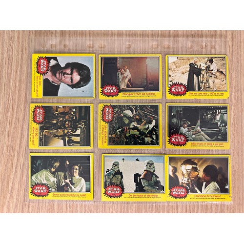 279B - STAR WARS Original Vintage YELLOW Topps Bubble Gum Trading Cards. Complete Set #133 - 198. US Series... 