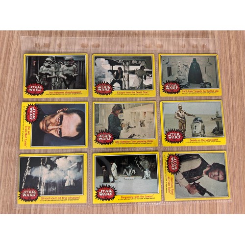 279B - STAR WARS Original Vintage YELLOW Topps Bubble Gum Trading Cards. Complete Set #133 - 198. US Series... 